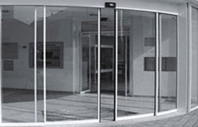 Automatic glass sliding doors